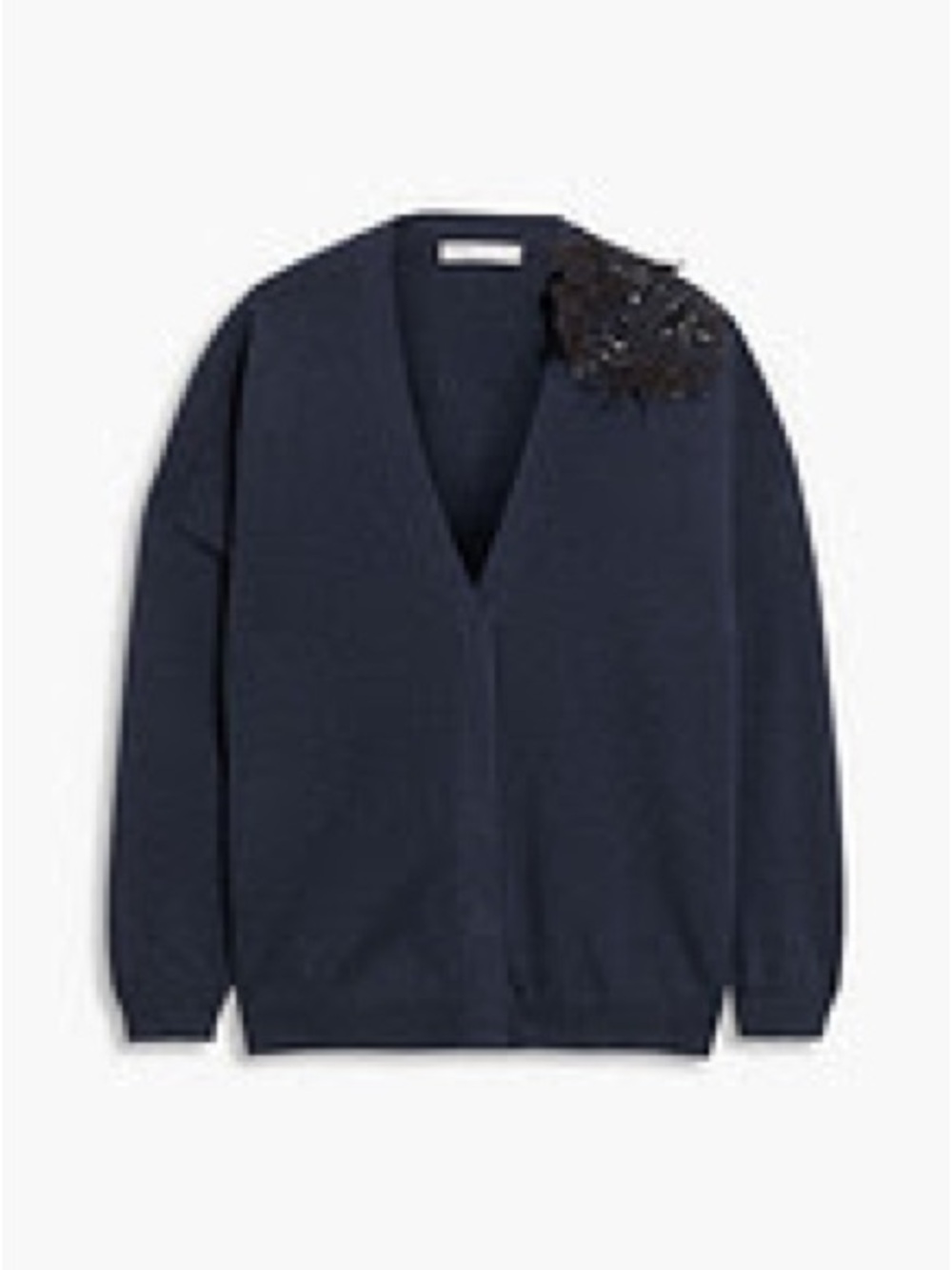 Brunello Cucinelli Floral Appliqué Cashmere Cardigan XL